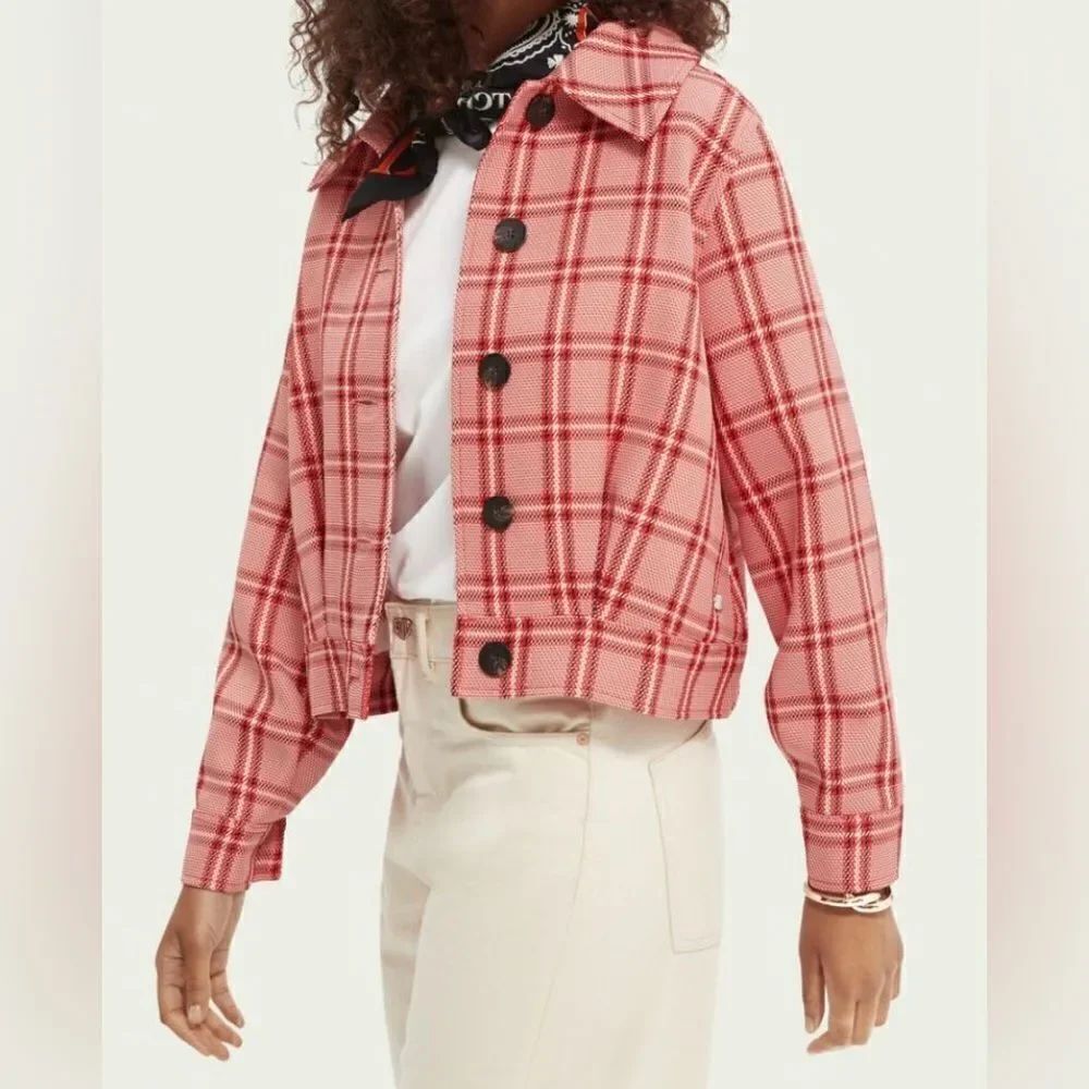 SCOTCH & SODA SHORT CHECKED JACKET NWT Size XL